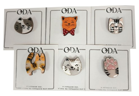 Брошь авторская (Данилюк О.Г.), 2,5*2 см, ассорти