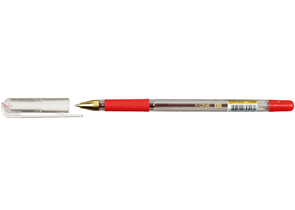 Ручка шариковая Brauberg X-One, корпус прозрачный, стержень красный