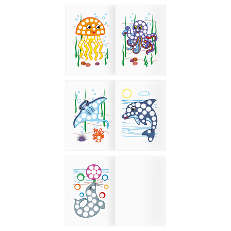 Раскраска «Рисуем пальчиками» А5 «Три совы», 4 л., «Выпуск №2», ассорти Раскраска «Рисуем пальчиками» А5 «Три совы», 4 л., «Выпуск №2», ассорти