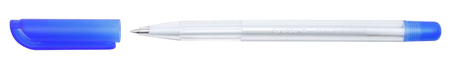 Ручка шариковая Vesta, корпус прозрачный, стержень синий