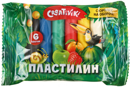 Пластилин Creativiki, 6 цветов, 60 г. Пластилин Creativiki, 6 цветов, 60 г.