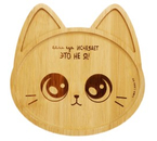 Менажница бамбуковая «Котик», диаметр 20 см