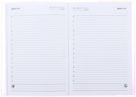 Ежедневник недатированный Jelly Book, 145*210 мм, 136 л., «Светящийся розовый»