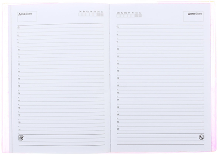 Ежедневник недатированный Jelly Book, 145*210 мм, 136 л., «Светящийся розовый»