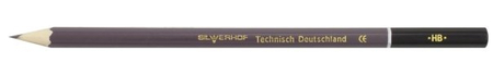 Карандаш чернографитный Technisch, твердость грифеля ТМ, корпус серый, с декоративным наконечником 