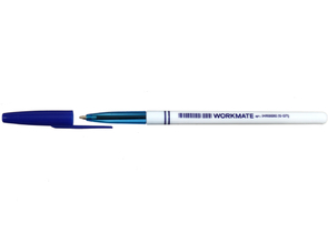 Ручка шариковая Workmate 888, корпус белый, стержень синий