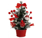 Елка декоративная настольная «Праздничная. Бантик в горох», 10×17 см