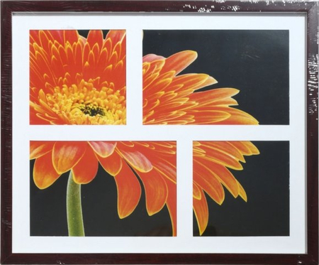 Фоторамка пластиковая «Керс» KF2530К, 2*10*15 см+2*10*10 см (31,5*27 см), темно-коричневая