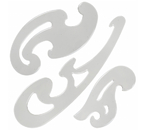 Набор лекал пластиковых «Остров Сокровищ», 3 шт. (25 см, 17 см, 12 см), тонированные