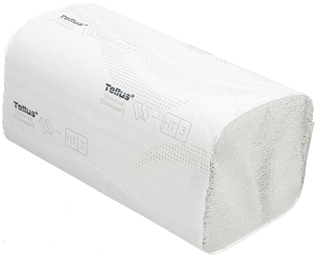 Полотенца бумажные Tork/Tellus Universal (в пачке), 1 пачка, ширина 230 мм, белые