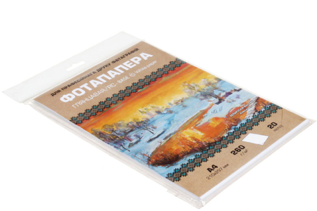 Бумага для струйной фотопечати глянцевая односторонняя White Paper, А4 (210*297 мм), 260 г/м2, 20 л., RC-base Бумага для струйной фотопечати глянцевая односторонняя White Paper, А4 (210*297 мм), 260 г/м2, 20 л., RC-base