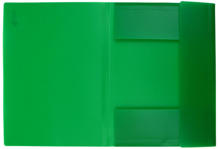 Папка пластиковая на резинке Forpus, толщина пластика 0,5 мм, зеленая