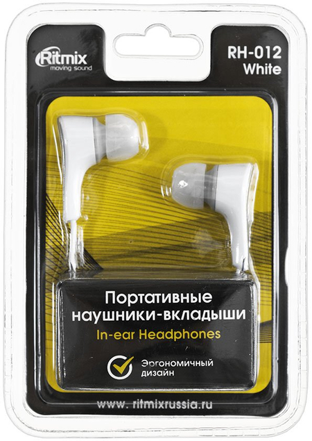 Наушники Ritmix RH-012, белые