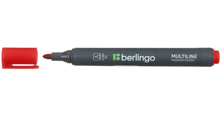Маркер перманентный Berlingo Multiline PE300, красный