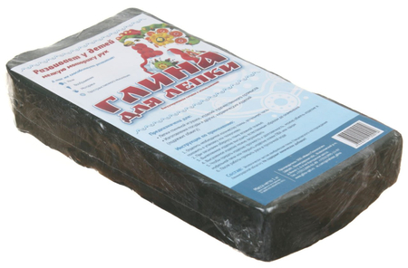 Глина для лепки, 1000 г в вакуумной упаковке