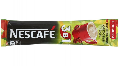 Кофе растворимый Nescafe 3в1, 16 г, «Шоколадно-ореховый», в стике