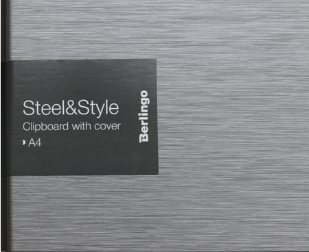 Планшет с крышкой Berlingo Steel&Style, толщина 1,8 мм, серебристый металлик