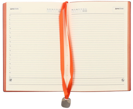Ежедневник недатированный In Black, 120*170 мм, 136 л., оранжевый