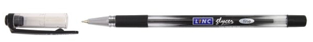 Ручка шариковая Linc Glycer, корпус прозрачный, стержень черный