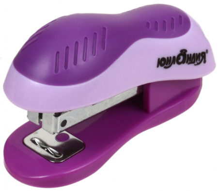 Степлер мини «Юнландия», скобы №10, 15 л., 67 мм, фиолетовый Степлер мини «Юнландия», скобы №10, 15 л., 67 мм, фиолетовый