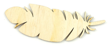Заготовка для творчества деревянная «Палитра. Птицы и насекомые», «Перо», 4,1*11 см