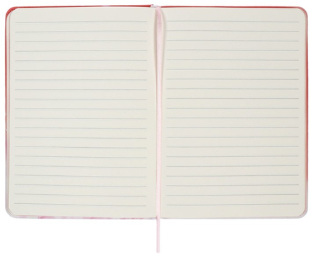 Книжка записная детская 3D «Кошка» (ПВХ-обложка), 124*177 мм, 96 л., линия, с закладкой-ляссе (розовый фон)