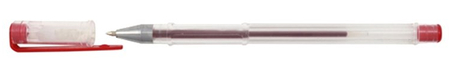 Ручка гелевая Sponsor, корпус прозрачный, стержень красный