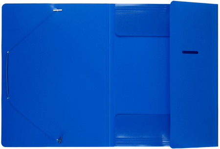 Папка пластиковая на резинке Buro , толщина пластика 0,4 мм, синяя