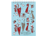 Скетчбук-альбом на гребне «Изящные кошки» Скетчбук-альбом на гребне «Изящные кошки»