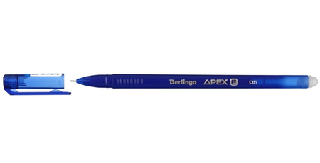 Ручка гелевая одноразовая Berlingo Apex E «Пиши-стирай», корпус синий, стержень синий