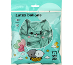 Шар воздушный Meshu, 12"/30 см, хром, зеленый