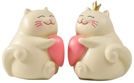 Держатель-подставка для книг полистоун Sima-Land, 9*11*12,5 см, «Котики с сердечком»