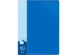 Папка пластиковая на 80 файлов «Бюрократ», толщина пластика 0,8 мм, синяя