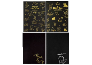 Скетчбук-блокнот креативный, 185×260 мм, 26 л., черные листы, «Наилучшие пожелания. Котики, мальчик и девочка», ассорти Скетчбук-блокнот креативный, 185×260 мм, 26 л., черные листы, «Наилучшие пожелания. Котики, мальчик и девочка», ассорти