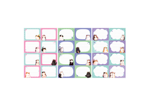 Набор наклеек бумажных Meshu для маркировки школьных принадлежностей, 6 шт., Cute Cats, ассорти