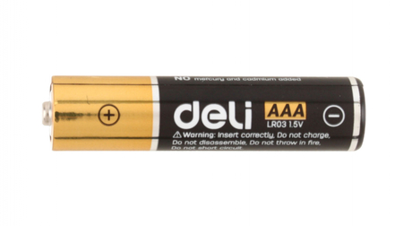 Батарейка щелочная Deli Alkaline, AAA, LR3, 1.5V