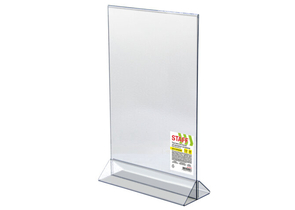 Подставка настольная для рекламных материалов Staff, А4 (210×330×80 мм), двухсторонняя, вертикальная