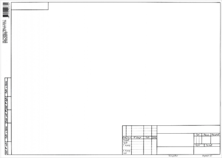 Форматка чертежная «Типография «Победа», А3 (297*420 мм), горизонтальная