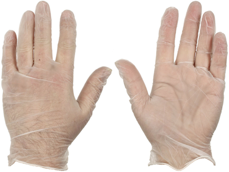 Перчатки виниловые одноразовые Optiline, размер XL, 50 пар (100 шт.), прозрачные Перчатки виниловые одноразовые Optiline, размер XL, 50 пар (100 шт.), прозрачные