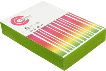 Бумага офисная цветная Color Code Neon, А4 (210*297 мм), 75 г/м2, 500 л., зеленая