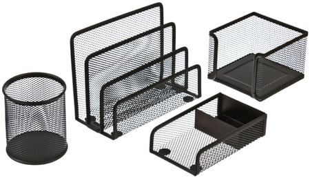 Набор настольный Berlingo Steel & Style, 4 предмета, черный Набор настольный Berlingo Steel & Style, 4 предмета, черный