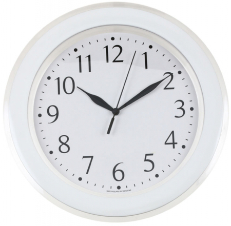 Часы настенные «Тройка», рамка белая Часы настенные «Тройка», рамка белая