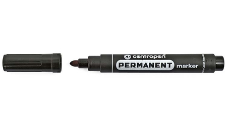Маркер перманентный Centropen 8566, черный Маркер перманентный Centropen 8566, черный