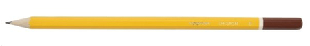 Карандаш чернографитный Design inФормат, твердость грифеля М, корпус желтый, с декоративным наконечником