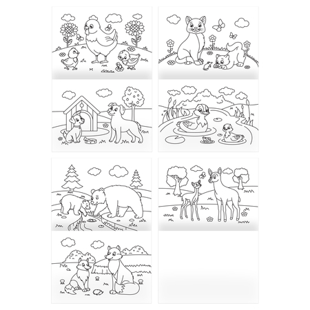 Раскраска А5 «Три совы», 8 л., «Любимая раскраска», ассорти