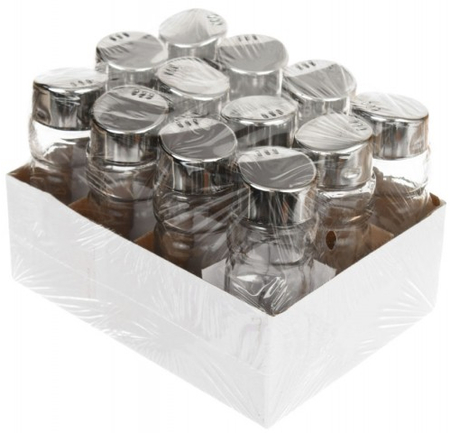 Диспенсер стеклянный для соли и перца, 12 шт.