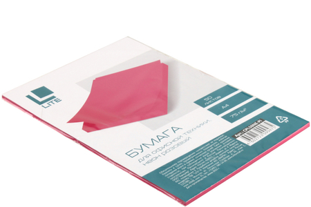 Бумага офисная цветная Lite «Неон», А4 (210*297 мм), 75 г/м2, 50 л., розовая