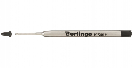 Стержень для шариковых автоматических ручек Berlingo, 99 мм, пулевидный, черный