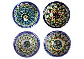 Пиала керамическая «Риштанская», диаметр 8,5 см, «Цветы», ассорти