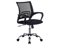 Кресло офисное «Бюрократ» для персонала (хромированная крестовина, топ-ган)